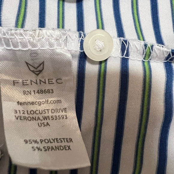 FENNEC STRIPE POLO SHIRT-Poly/Span moisture wicking stretch XL. - Picture 6 of 8